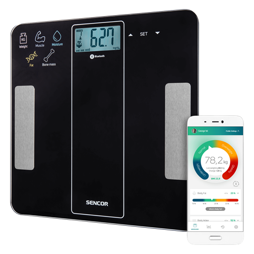 SBS 8000BK Pèse-personne Fitness Bluetooth